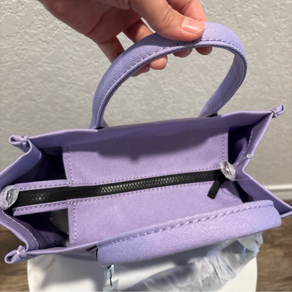 Marc Jacobs Lavender Canvas Tote With White Logo View 3